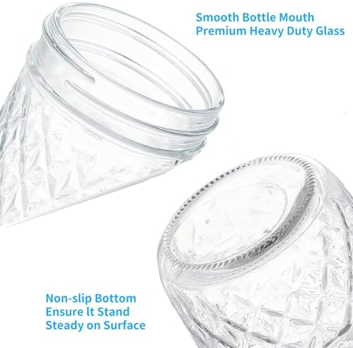  12 Stück Mason Jars 240ml Silberfarbiger Deckel, Ideal zum Aufbewahren von Lebensmitteln, perfektes Geschenk für Party-